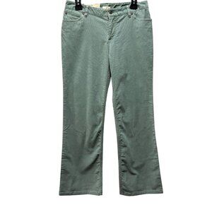 J.Jill Womens Corduroy Authentic Fit Bootcut Stretch Pants Size 8 Petite Green